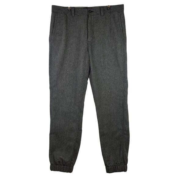 Banana Republic Aiden Fit Wool-Blend Pants Mens Joggers 34x32 Warm Streetwear - Picture 1 of 12
